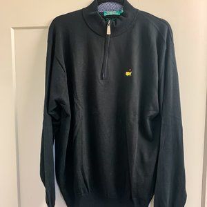 Masters Clubhouse Collection 1/4 Zip Pullover Sweater Luxury Cotton Men's Large